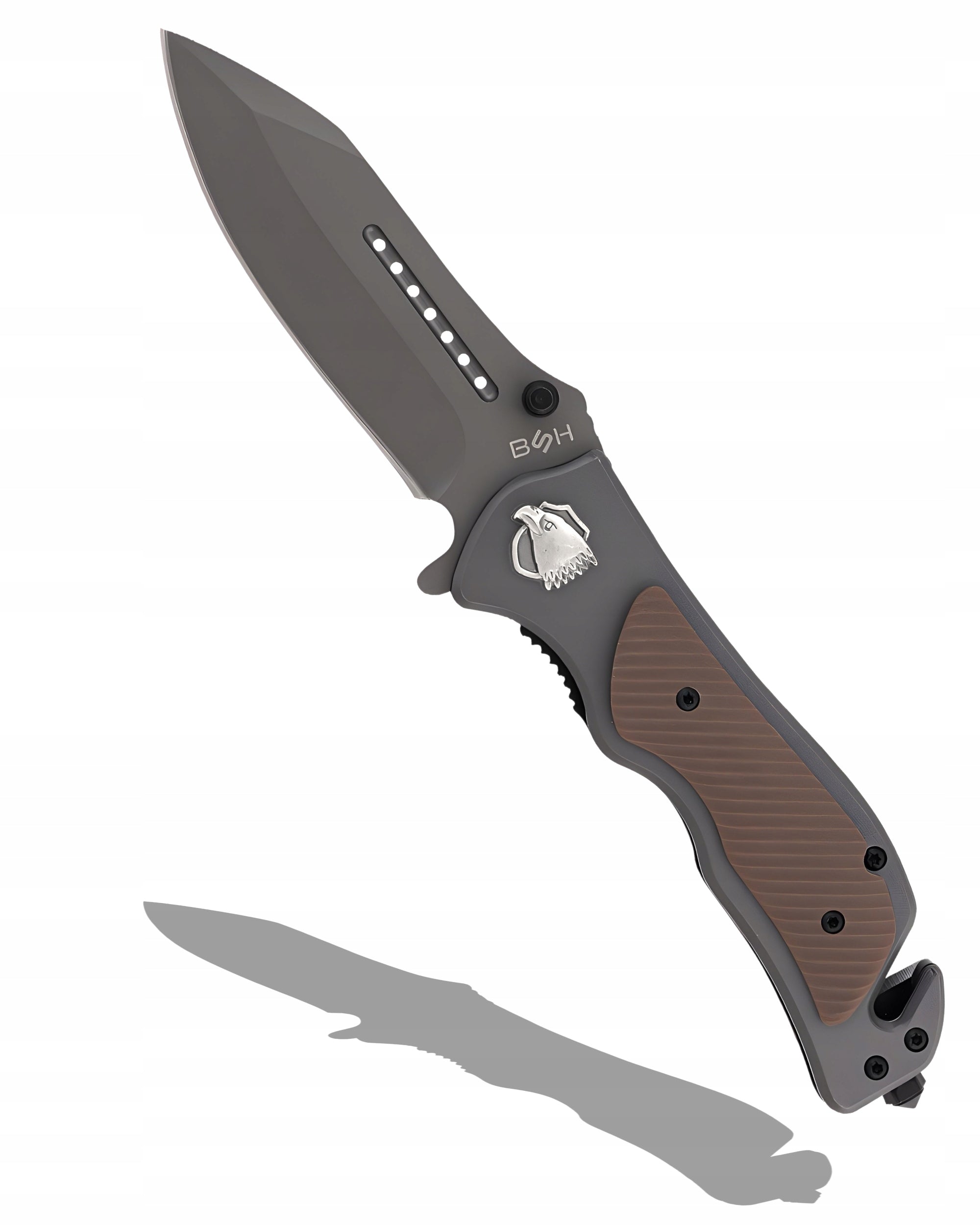 Folding Rescue Knife with Punch and Belt Cutter BSH Adventure Manufacturer code N389 EDC RESCUE WOJSKOWY CAMPING SURVIVAL