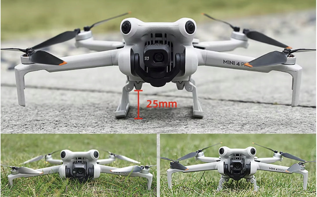 Folding Sled Feet Chassis Skids for Landing DJI Mini 4 Pro - Grey Model DJI Mini 4 Pro - Szare
