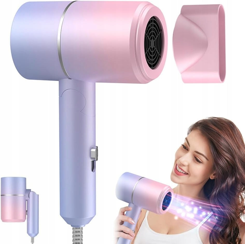 Folding Tourist Hair Dryer with Ionization 800W with Diffuser