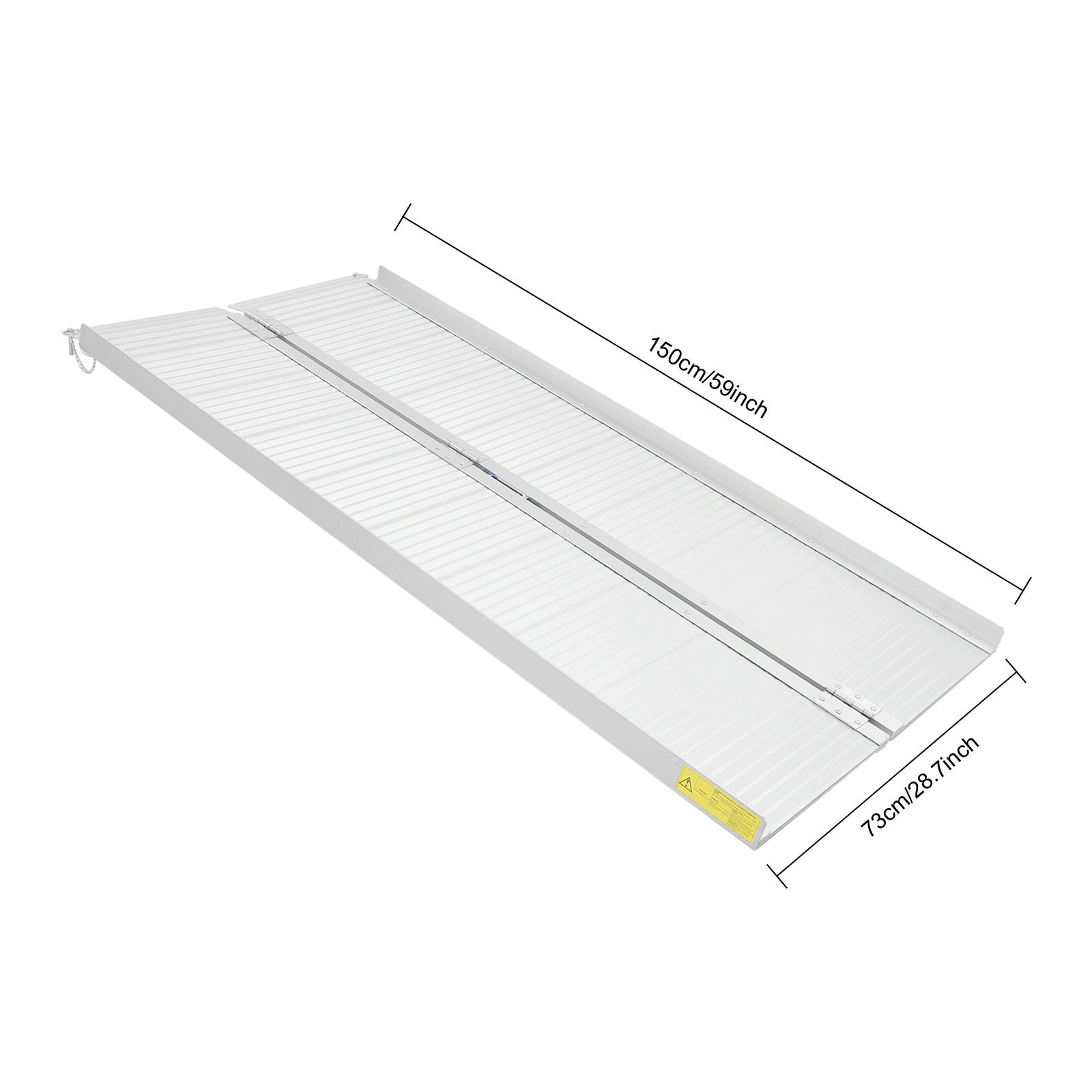 Folding Wheelchair Ramp 150*73cm Aluminum Alloy 300kg 5ft Manufacturer code DSVFR FDR