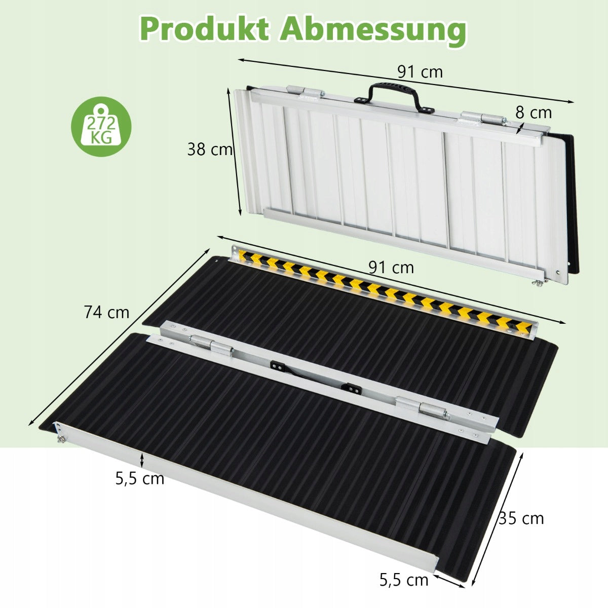 Folding Wheelchair Ramp Portable Overrun Ramp 91cm Manufacturer code TL35708