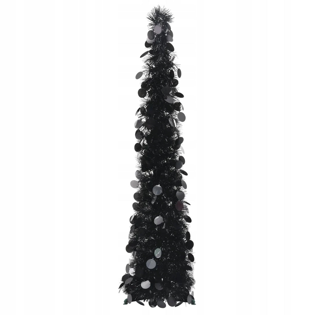 Folding, artificial Christmas tree, black, 120 cm, PET