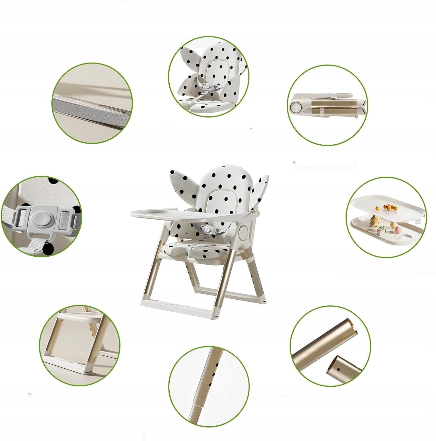 Folding children's chair with tray, elevation with 3-point belt. EAN (GTIN) 0883897937921