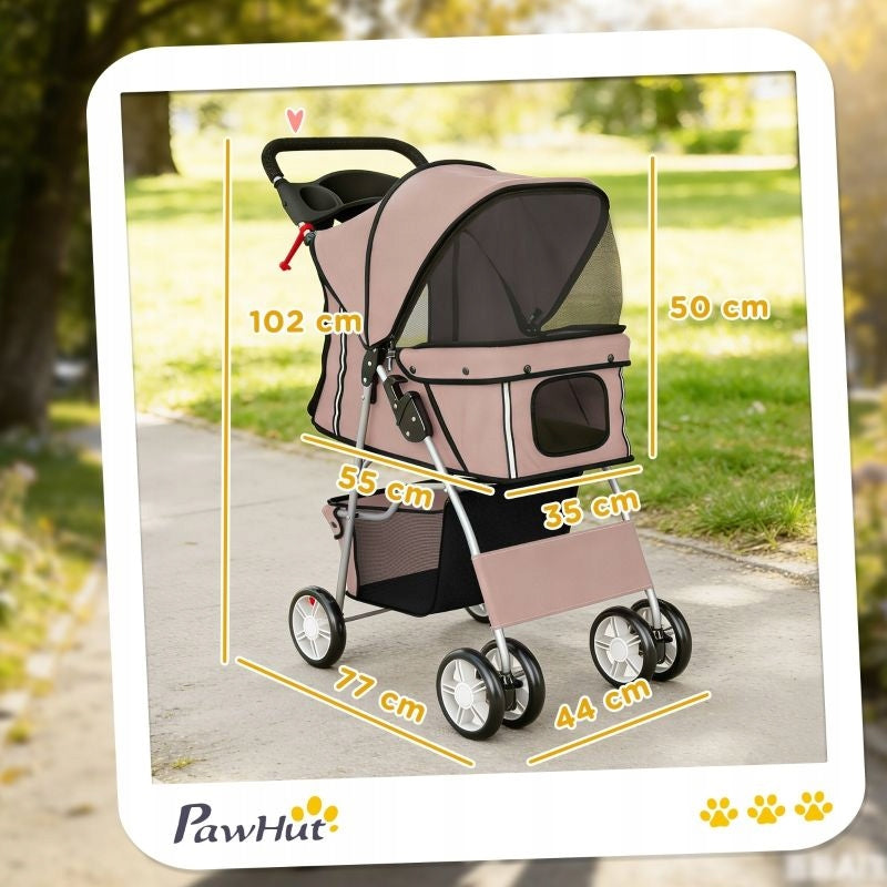 Folding dog stroller with basket and pillow up to 10kg 77x44x102cm Manufacturer code T3323P487990-1
