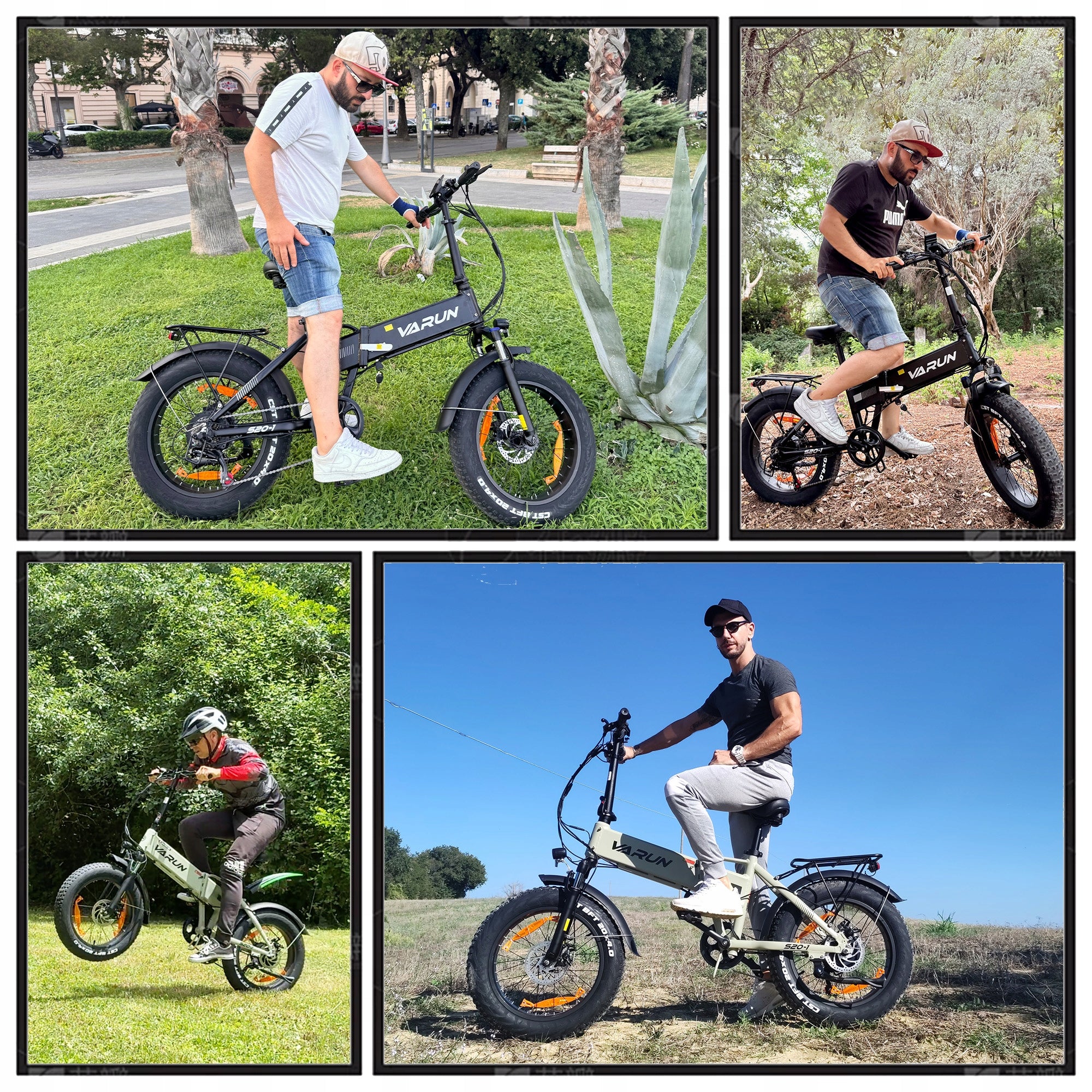 Folding electric bike VARUN 20x4'' VARUN 13Ah 120HP 250W Male/Women's Foldability partially assembled, calibrated