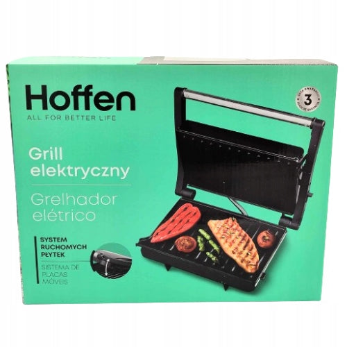 Folding electric grill Hoffen SG-4433 black 1000 W Manufacturer code SG-4433