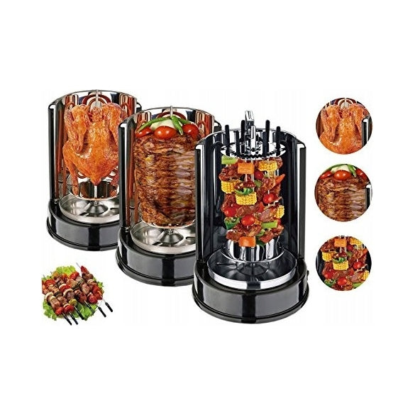 Folding electric grill gourmetmaxx black 1400 W