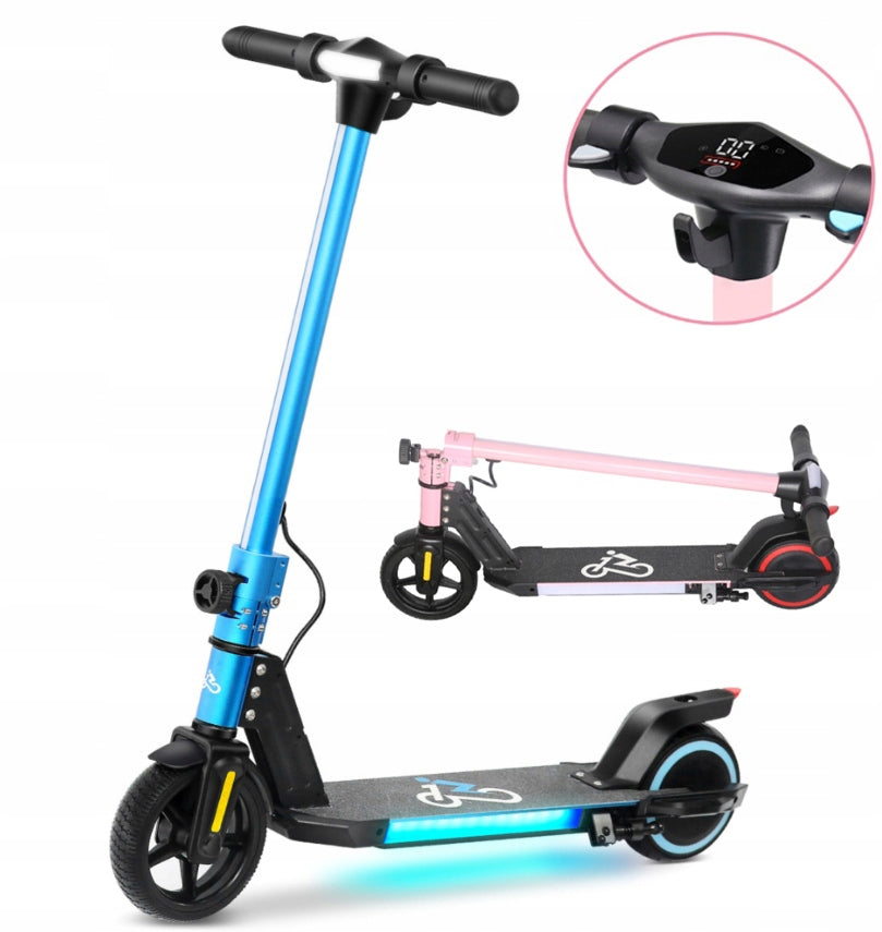 Folding electric scooter for children EMOKO 130W 16KM/H 6.5" blue
