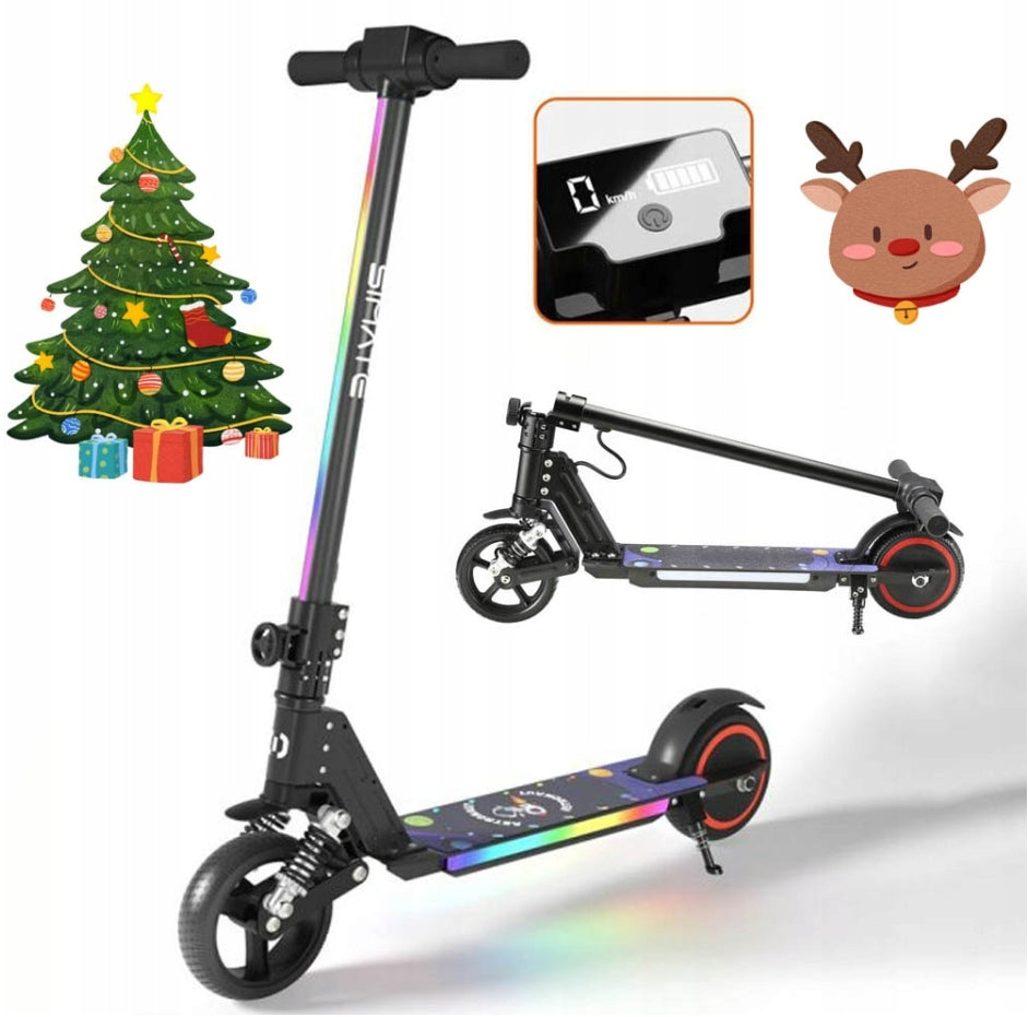 Folding electric scooter for children SIMATE S5 130W 14KM/H black