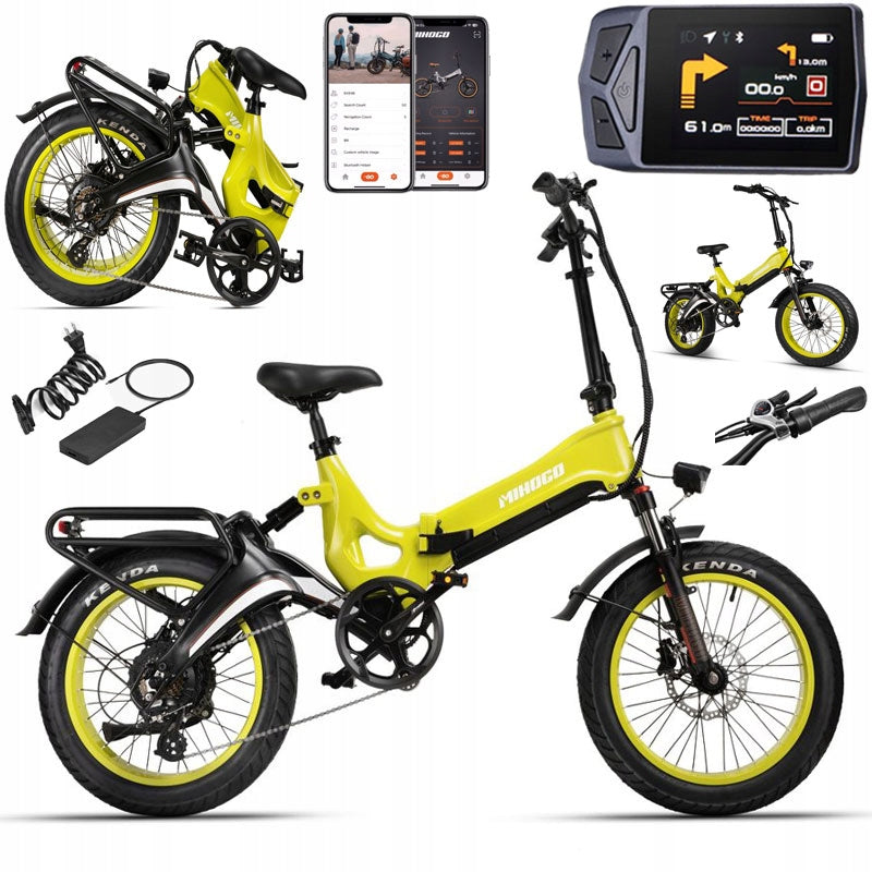 Folding electric vehicle MIHOGO NX 1000W 48V 12.8AH 40KM/H 64KM 20'' APP