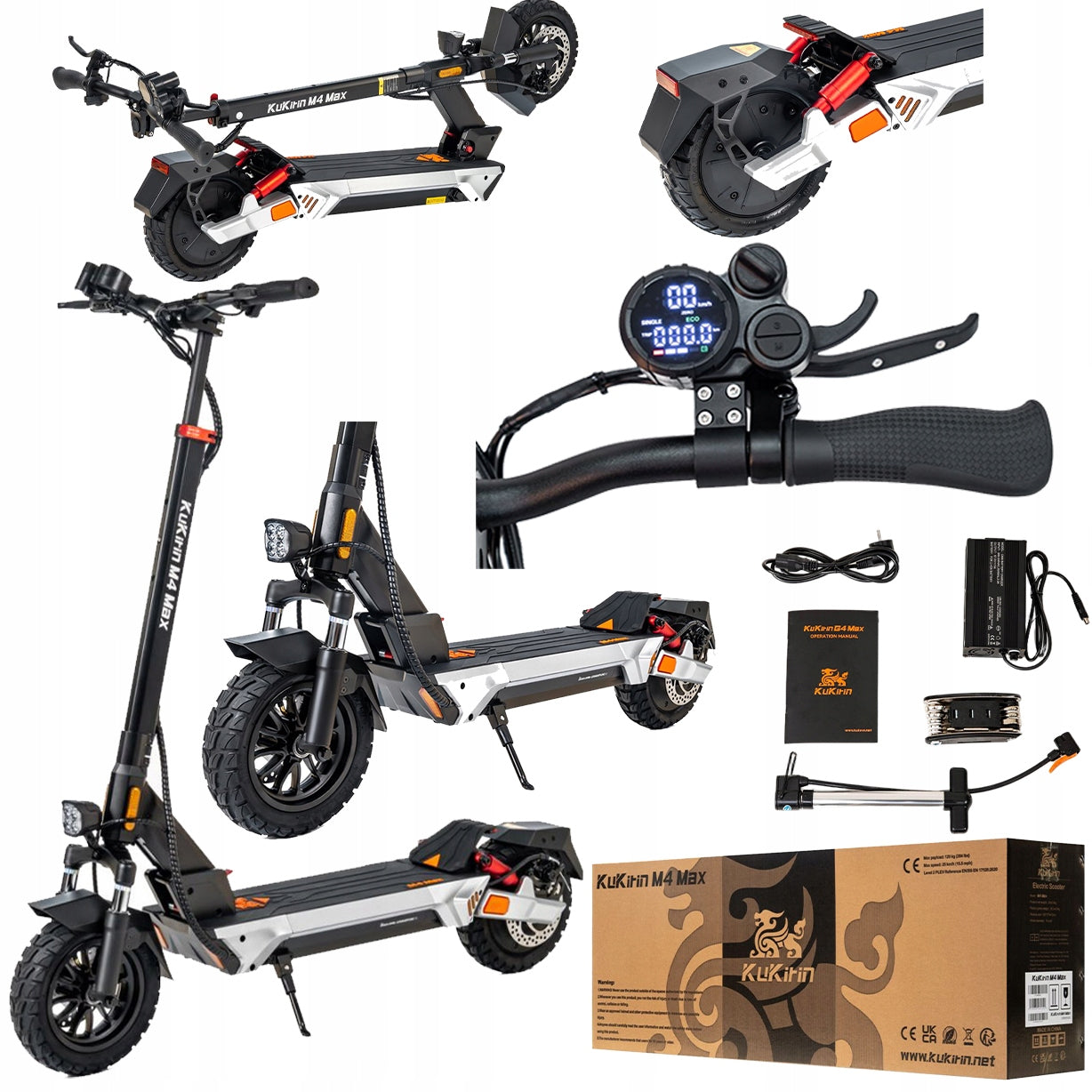 Folding electric vehicles Kukirin M4 MAX 1000W18.2AH45KM/H 65KM Off-road