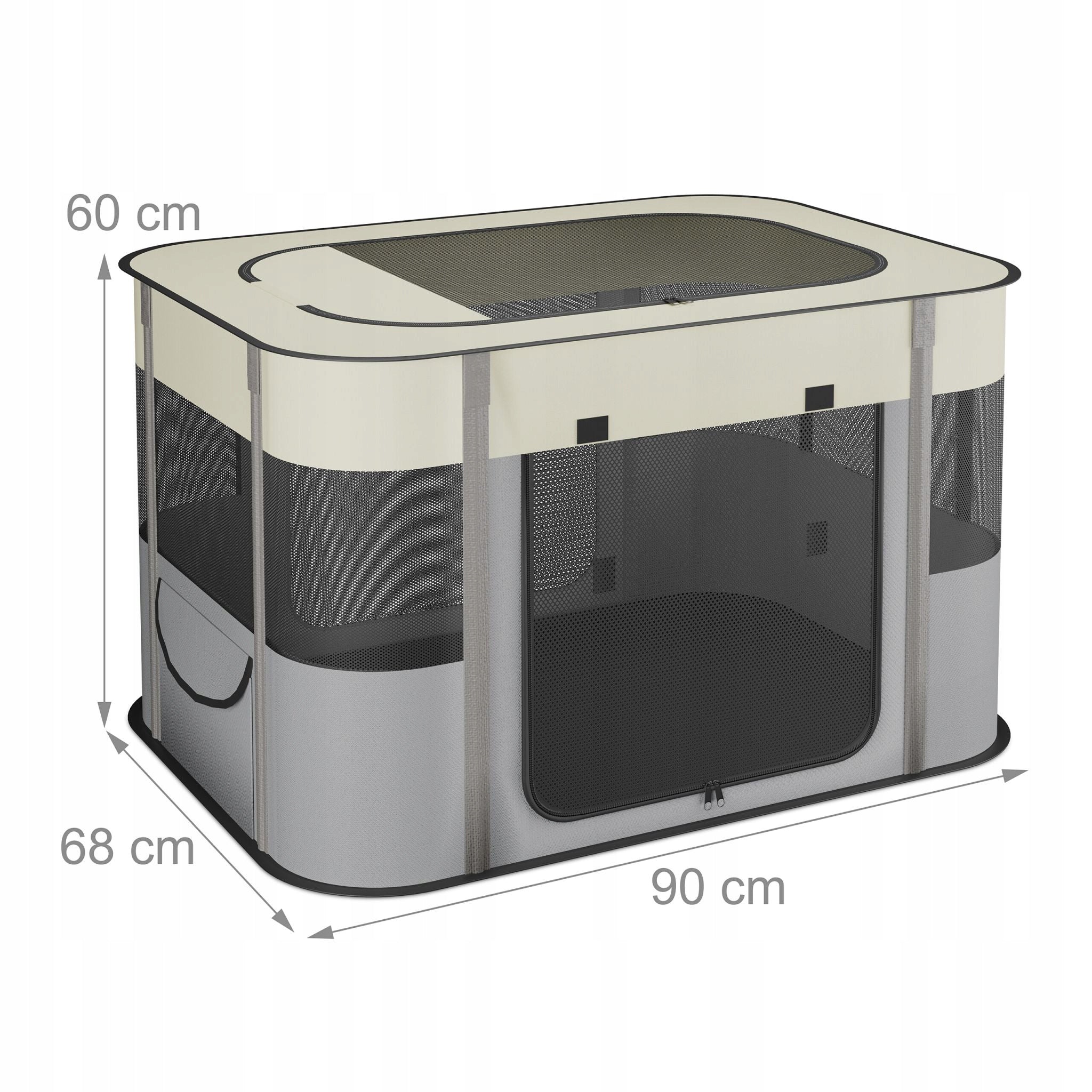 Folding enclosure for puppies 60 x 90 x 68 cm Relaxdays Product width 60 cm