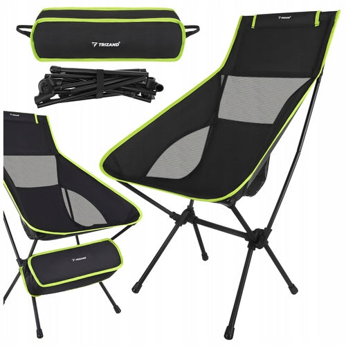 Folding fishing chair 41x52x86cm, light, with cover, black Trizand Brand Trizand