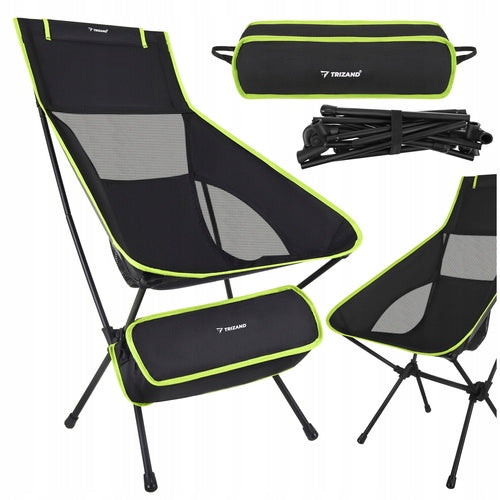 Folding fishing chair 41x52x86cm, light, with cover, black Trizand Product weight with unit packaging 2.1 kg