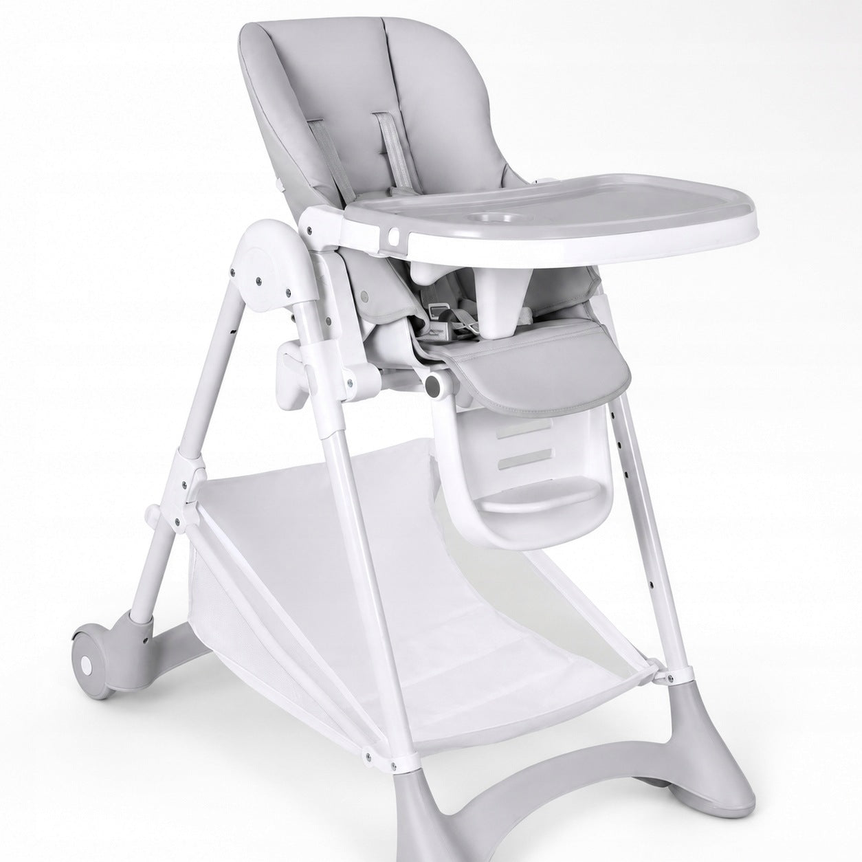 Folding high chair adjustable 6 heights Costway grey