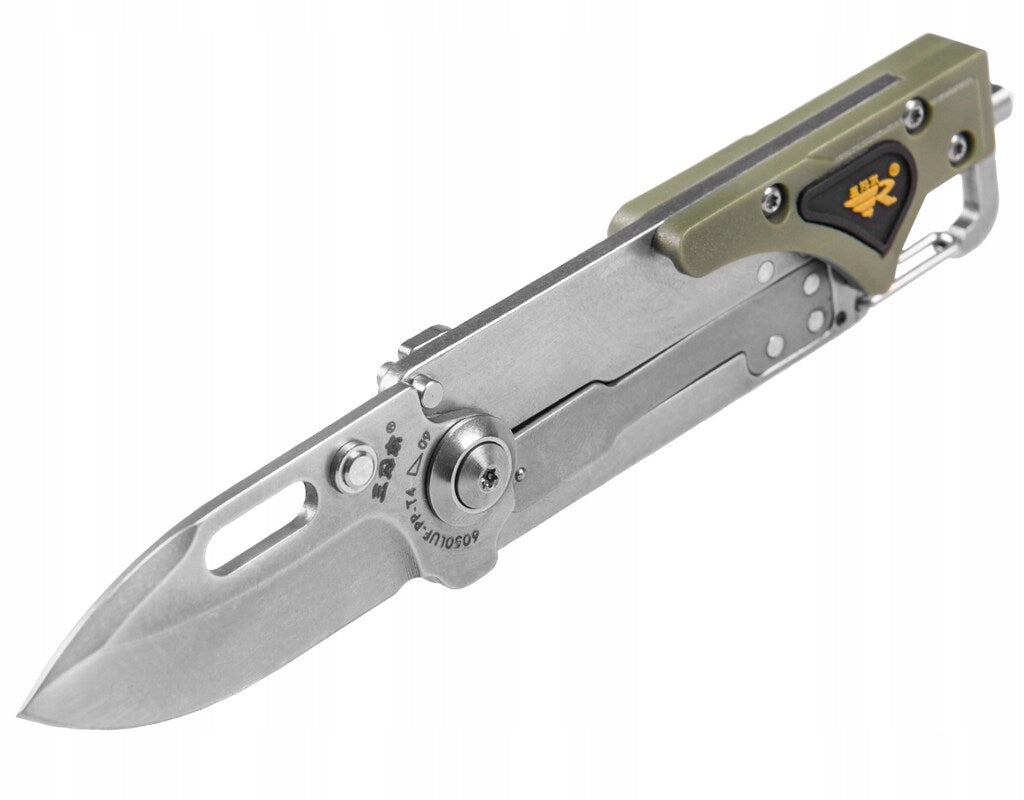 Folding knife with clip EDC Sanrenmu 6050LUF-PP-T4 Green Manufacturer code K126N