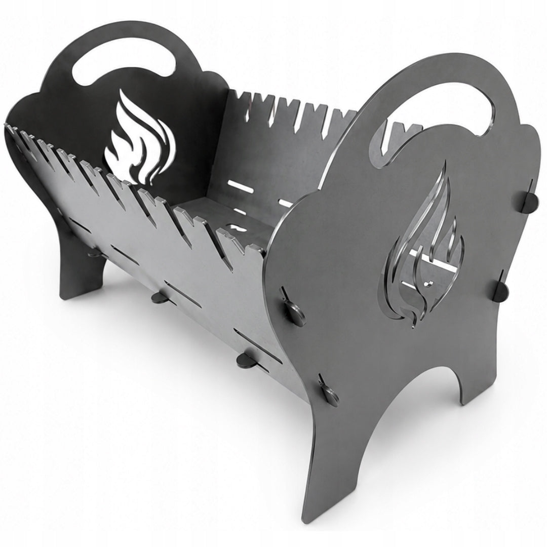 Folding magal grill for champagne skewers - thick steel 3mm / 50cm / 9,8kg