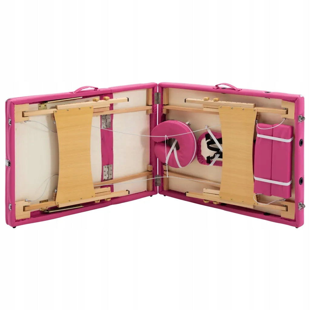 Folding massage table, 3 zones, wooden, Frame material wood