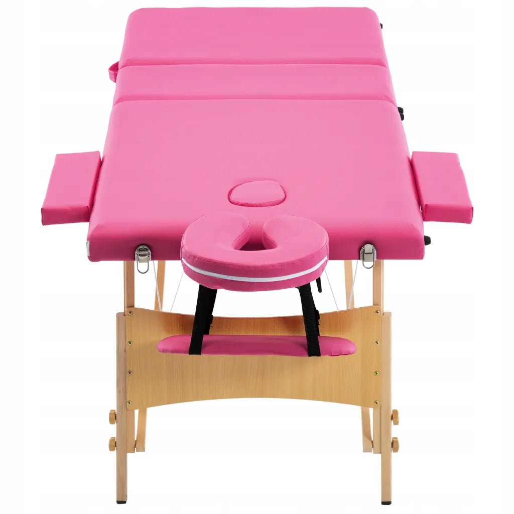 Folding massage table, 3 zones, wooden, Manufacturer code 110188