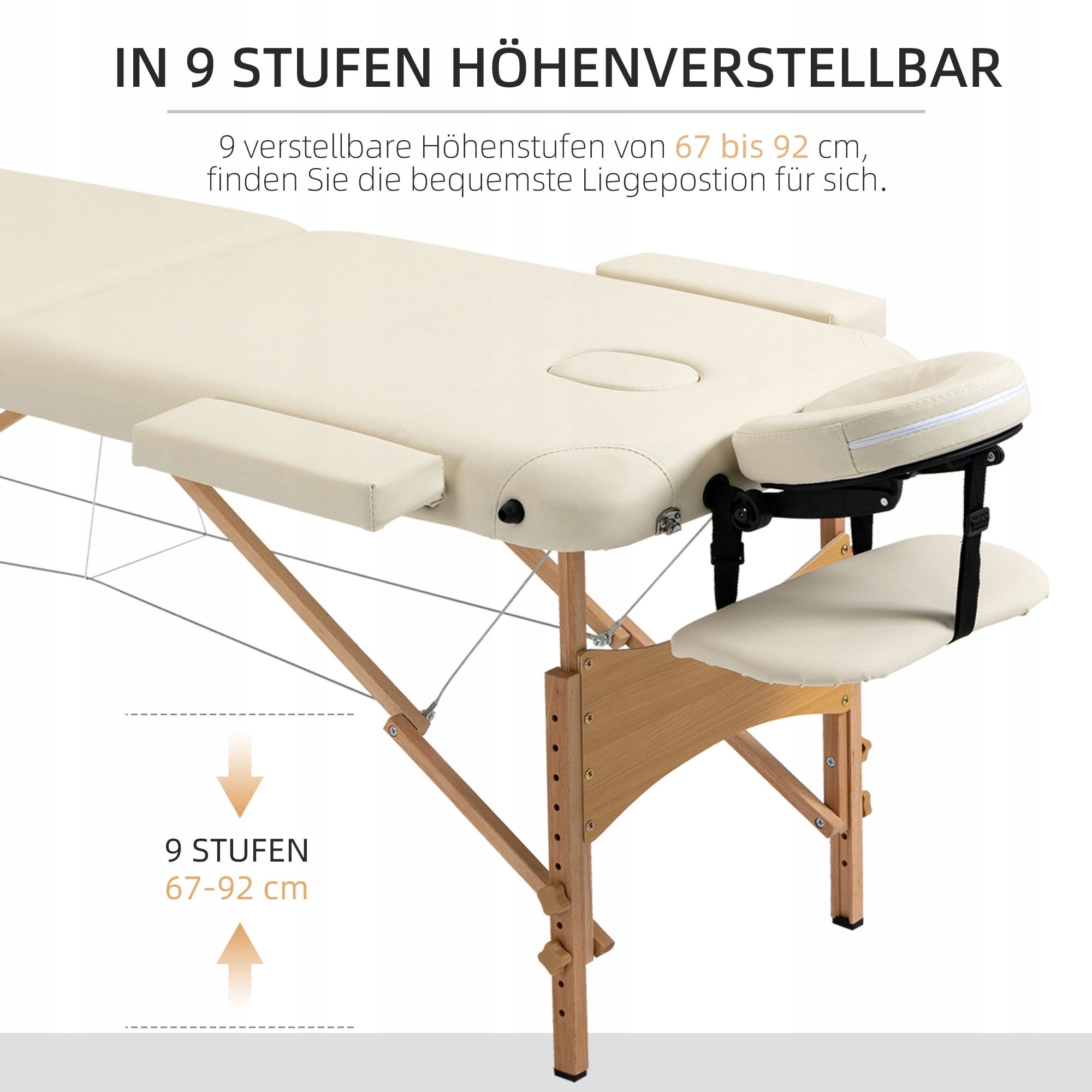 Folding massage table, adjustable height, for spa, living room Manufacturer code 5550-3292