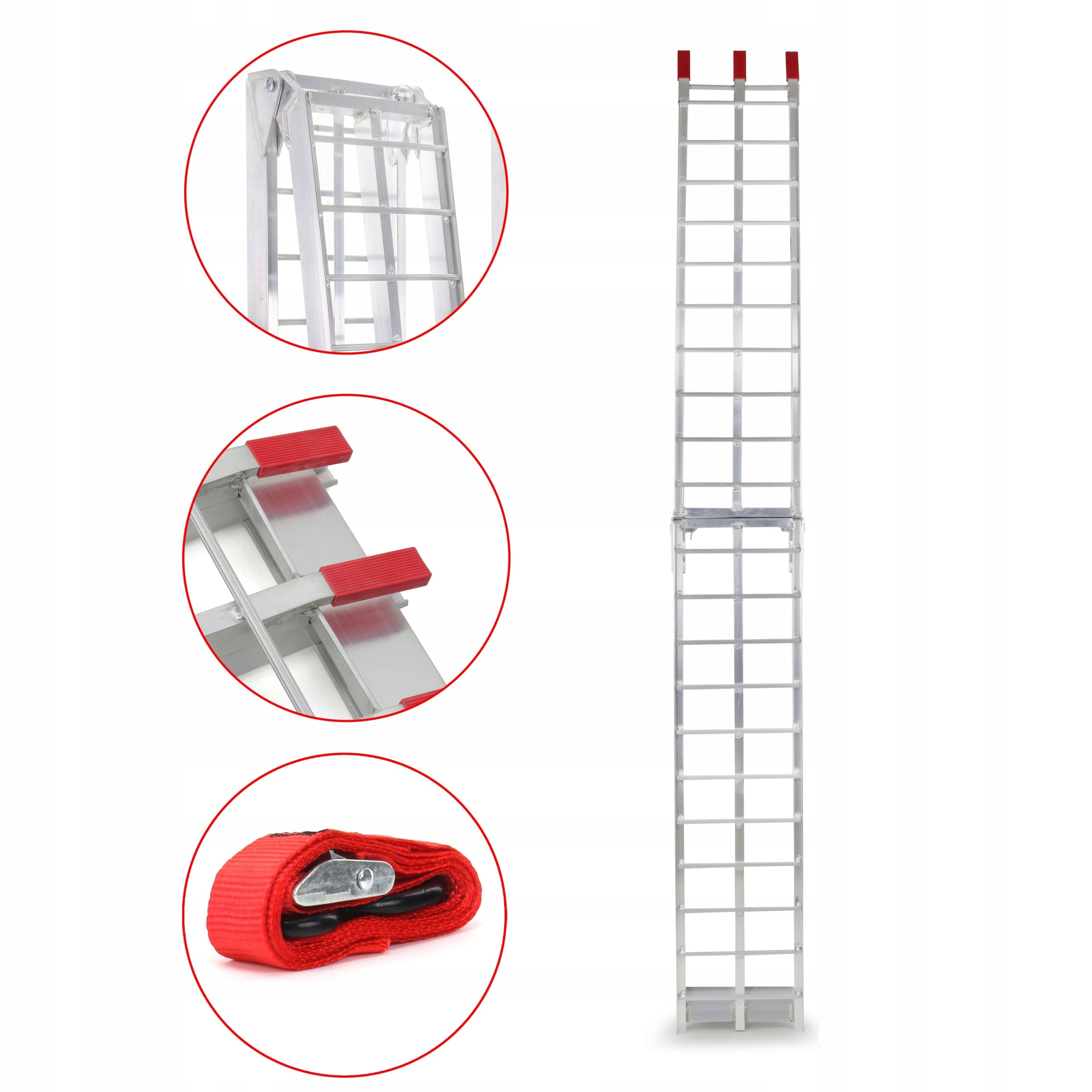 Folding motorcycle ramp aluminium driveway 228 cm LOAD CAPACITY up to 340 kg
