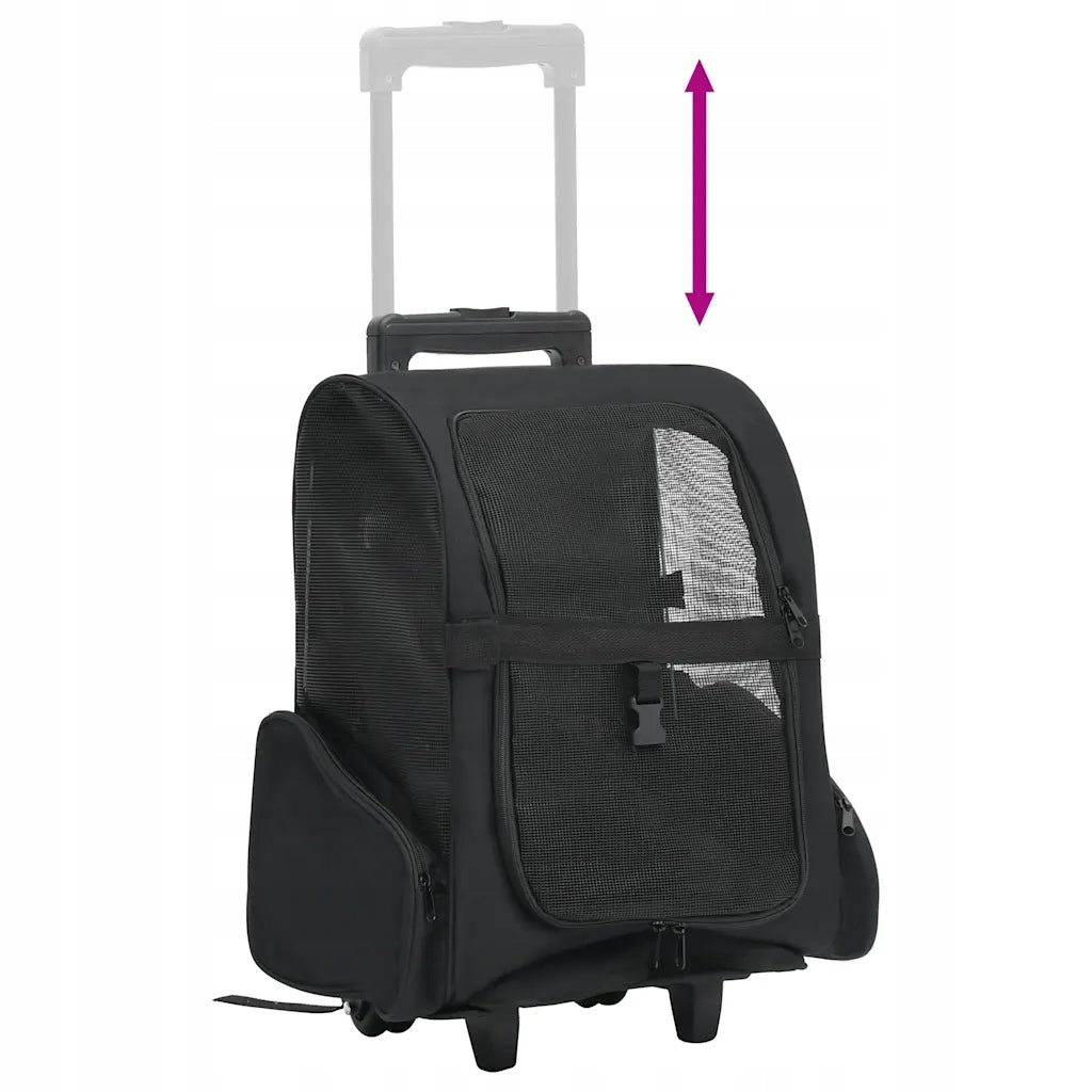Folding, multifunctional pet stroller, cz Build type to be worn on the back locked