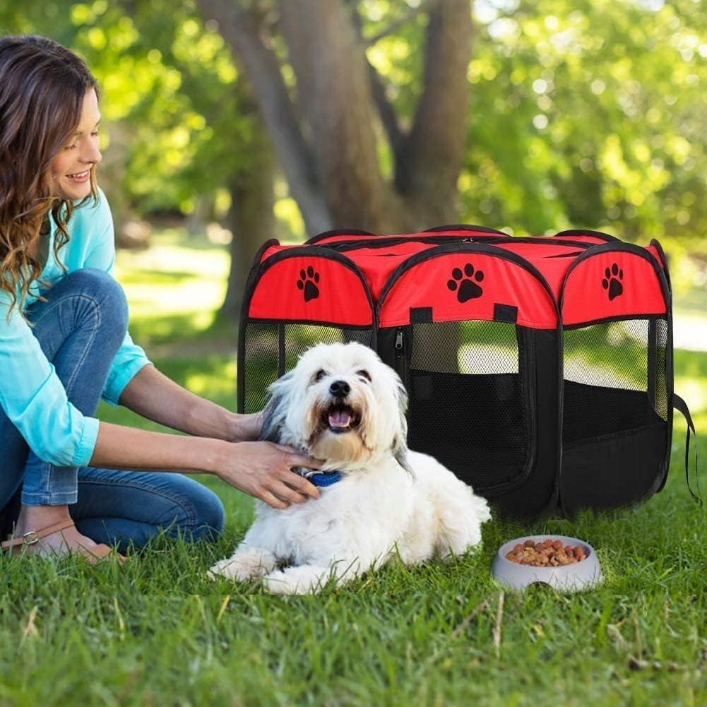 Folding playpen bed cat dog cage 81x81x58 transporter dog house Product width 81 cm