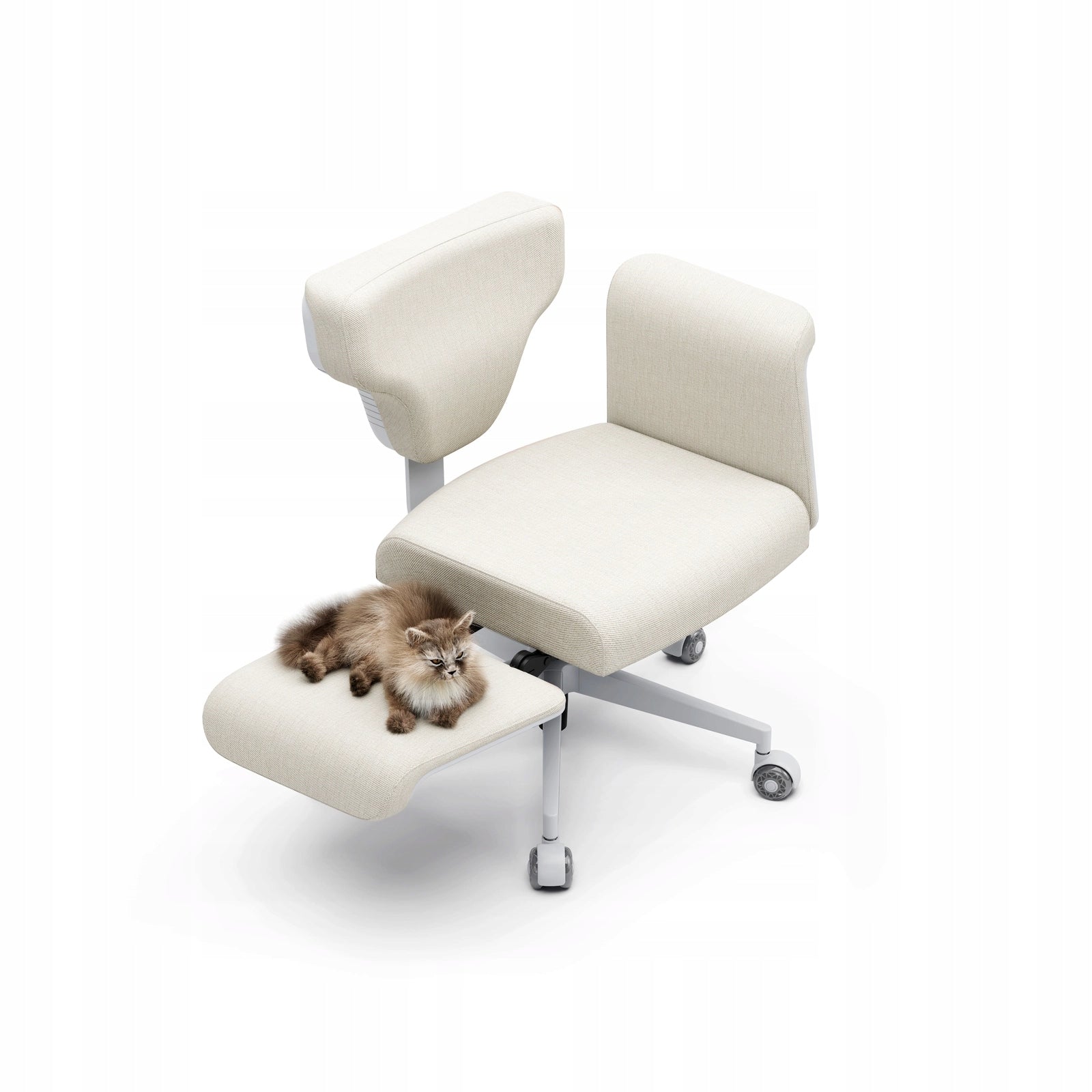 Folding seat in Turkish white with TABLE Spacetronik Medical device no