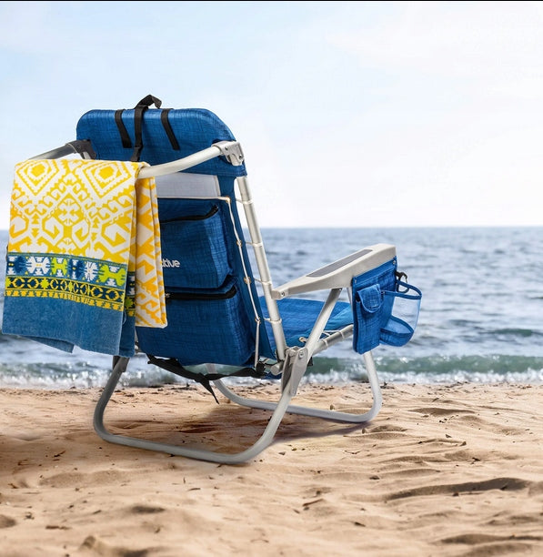 Folding sun lounger beach chair garden hiking WITH PILLOW with suspenders Length (longer side) 72 cm