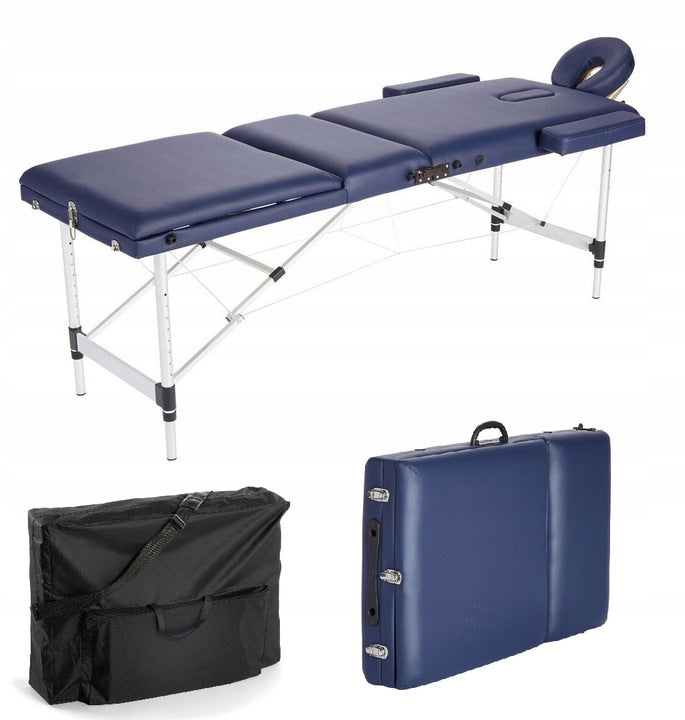 Folding table for massage aluminum woolf sports blue