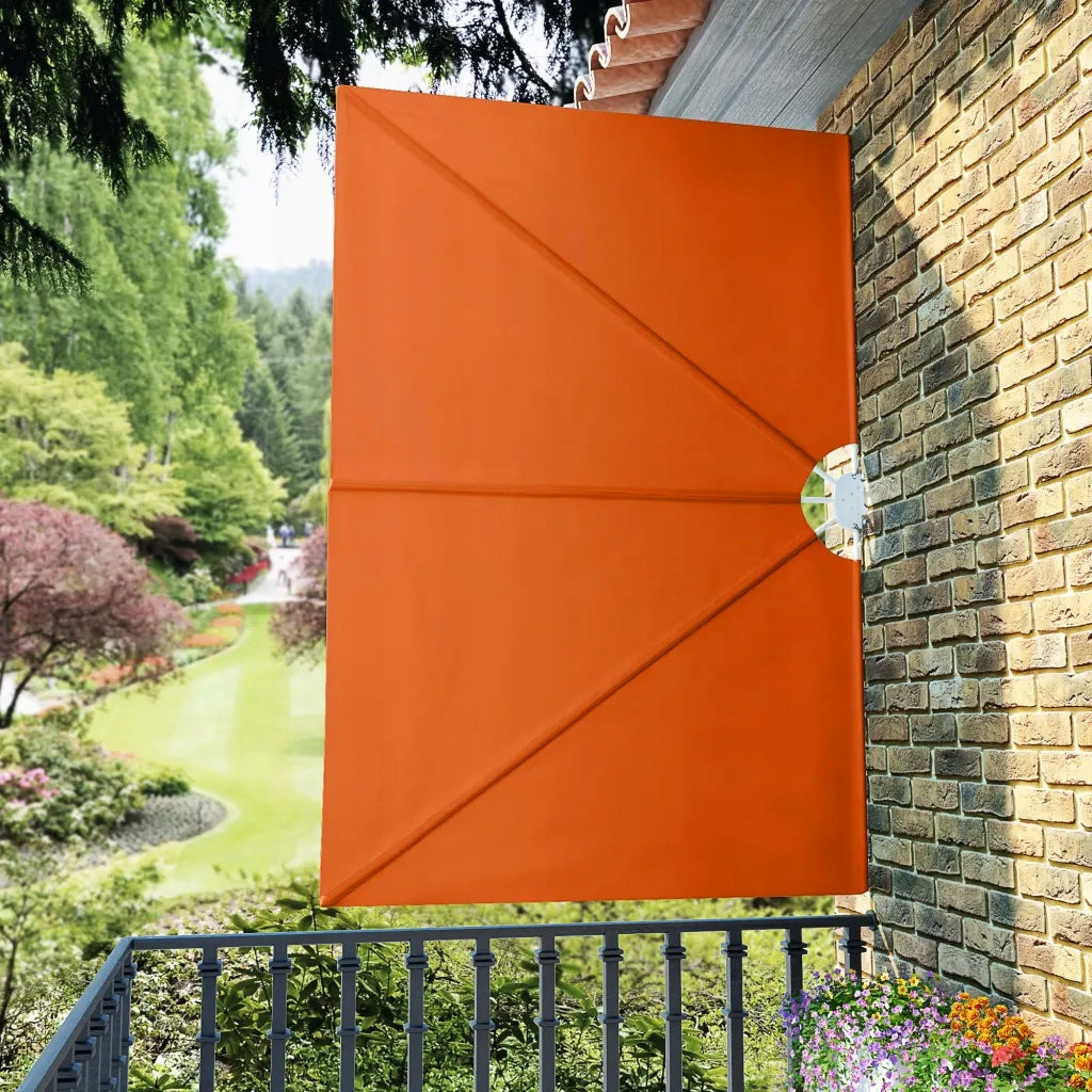 Folding terrace screen, terracotta, 240x160 cm Diameter/width 160 cm