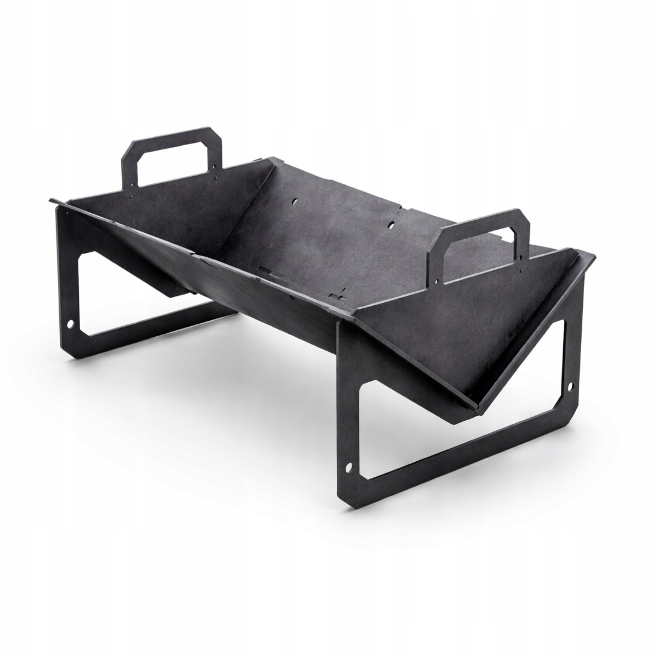 Folding tourist grill – thick steel 3mm hearth 39x25cm - suitcase Grill height 22 cm