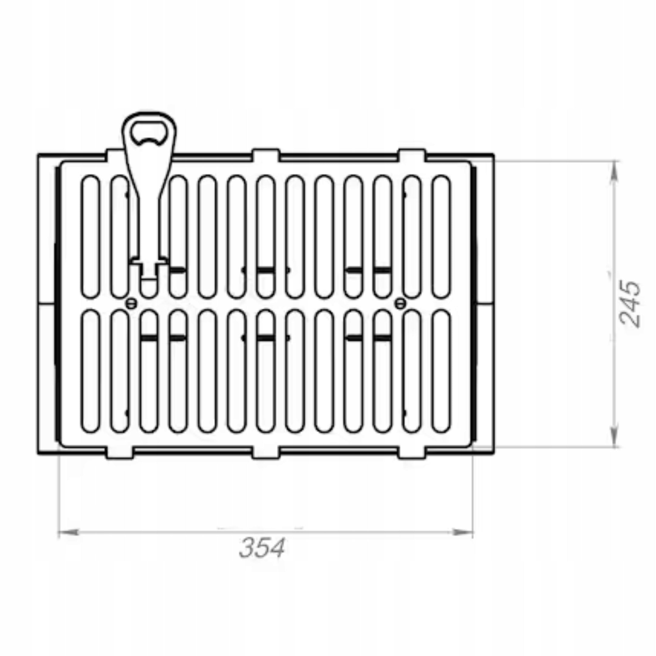 Folding tourist grill – thick steel 3mm hearth 39x25cm - suitcase Grill width 39 cm