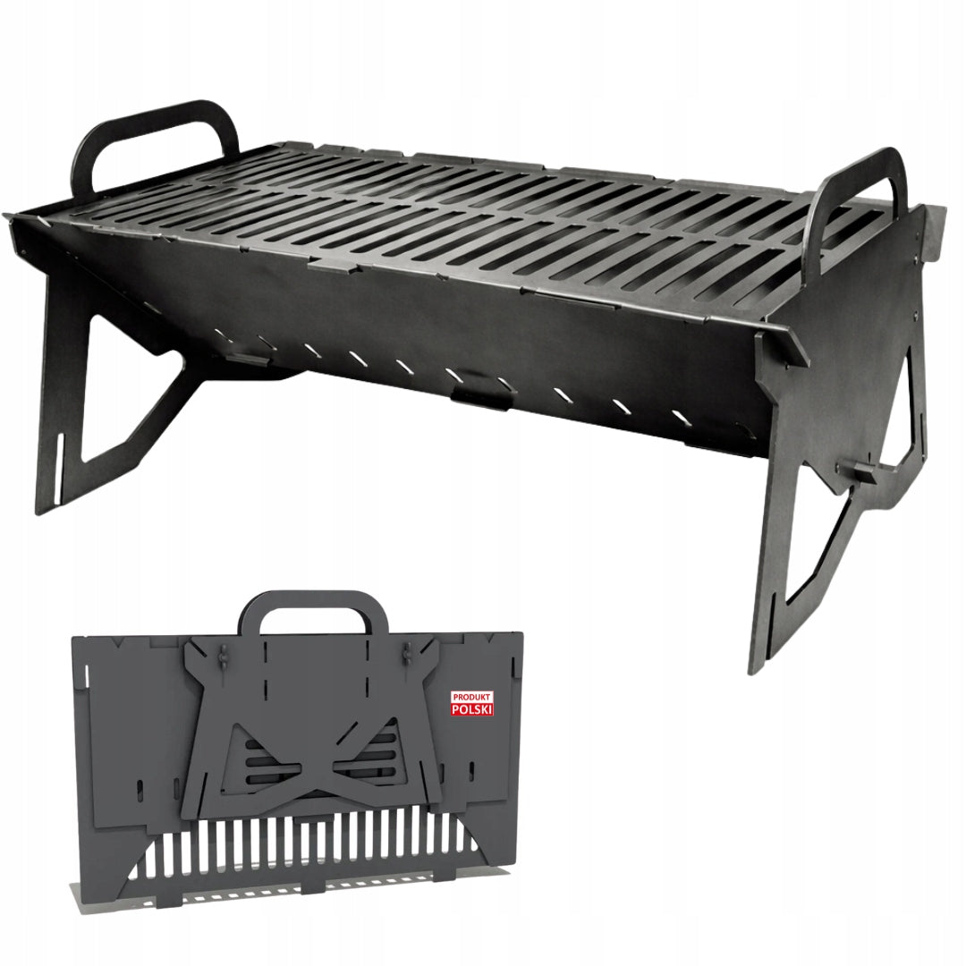 Folding tourist mangal grill – thick steel 3mm | suitcase | 60cm 11,4kg