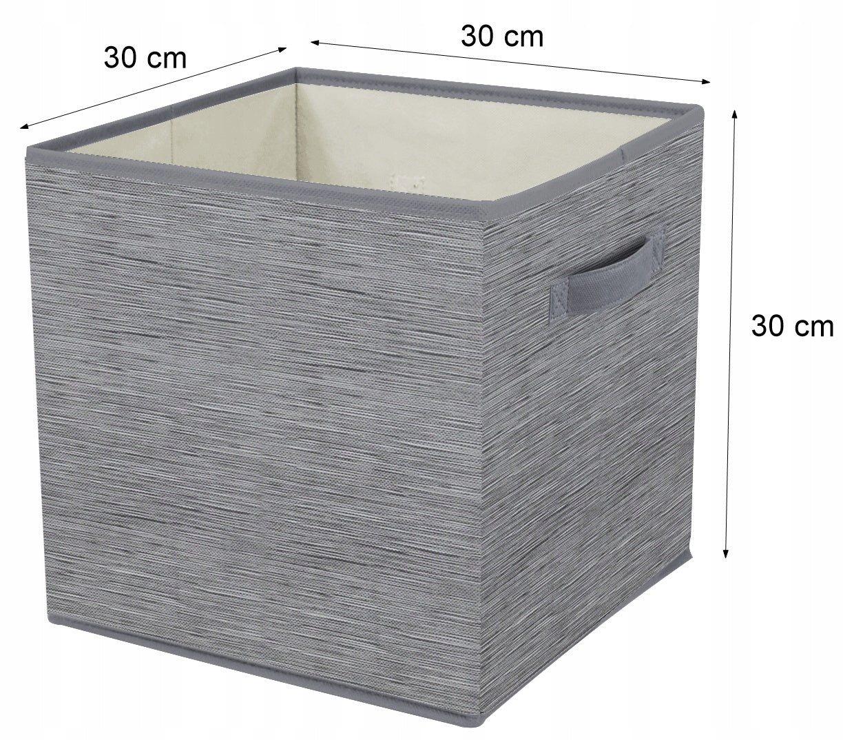 Folding toy organizer 30x30x30 cm textile basket container 27 liters Packaging status original