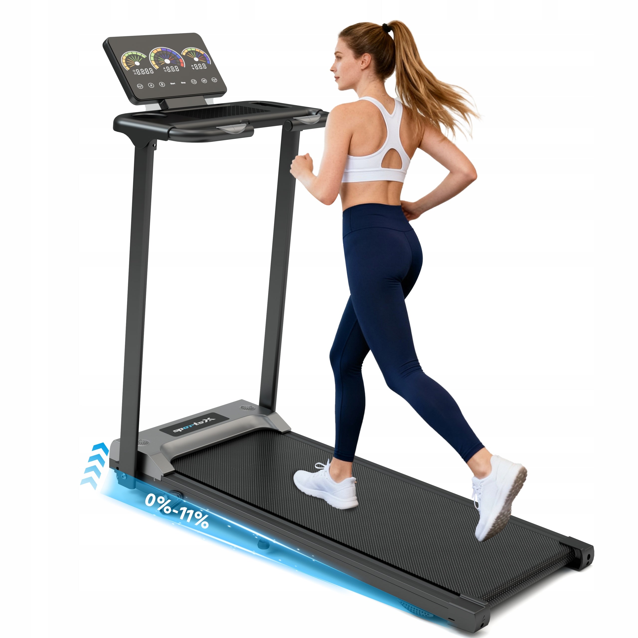 Folding treadmill for home | 0.75KM | Slope up to 11% | Load 150kg Packaging status original