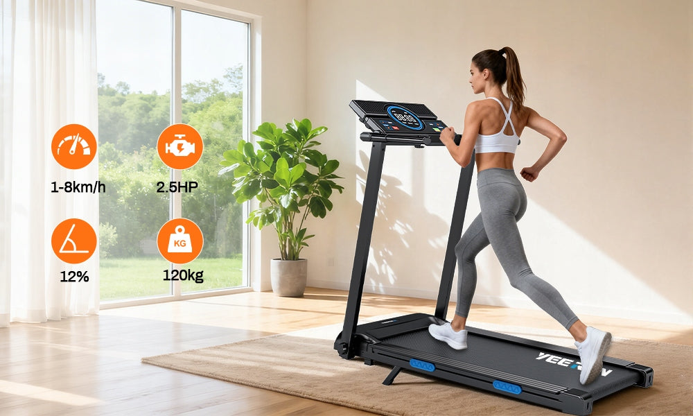 Folding treadmill for home use Maximum user weight 120 kg