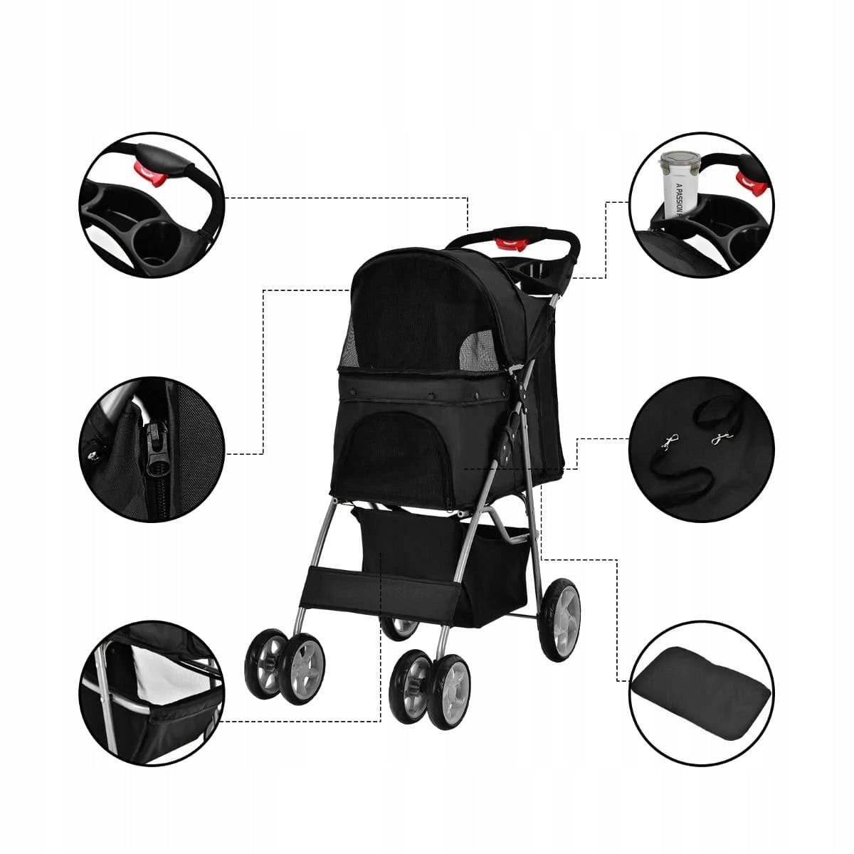 Folding trolley for small animals Manufacturer code PS7427DK