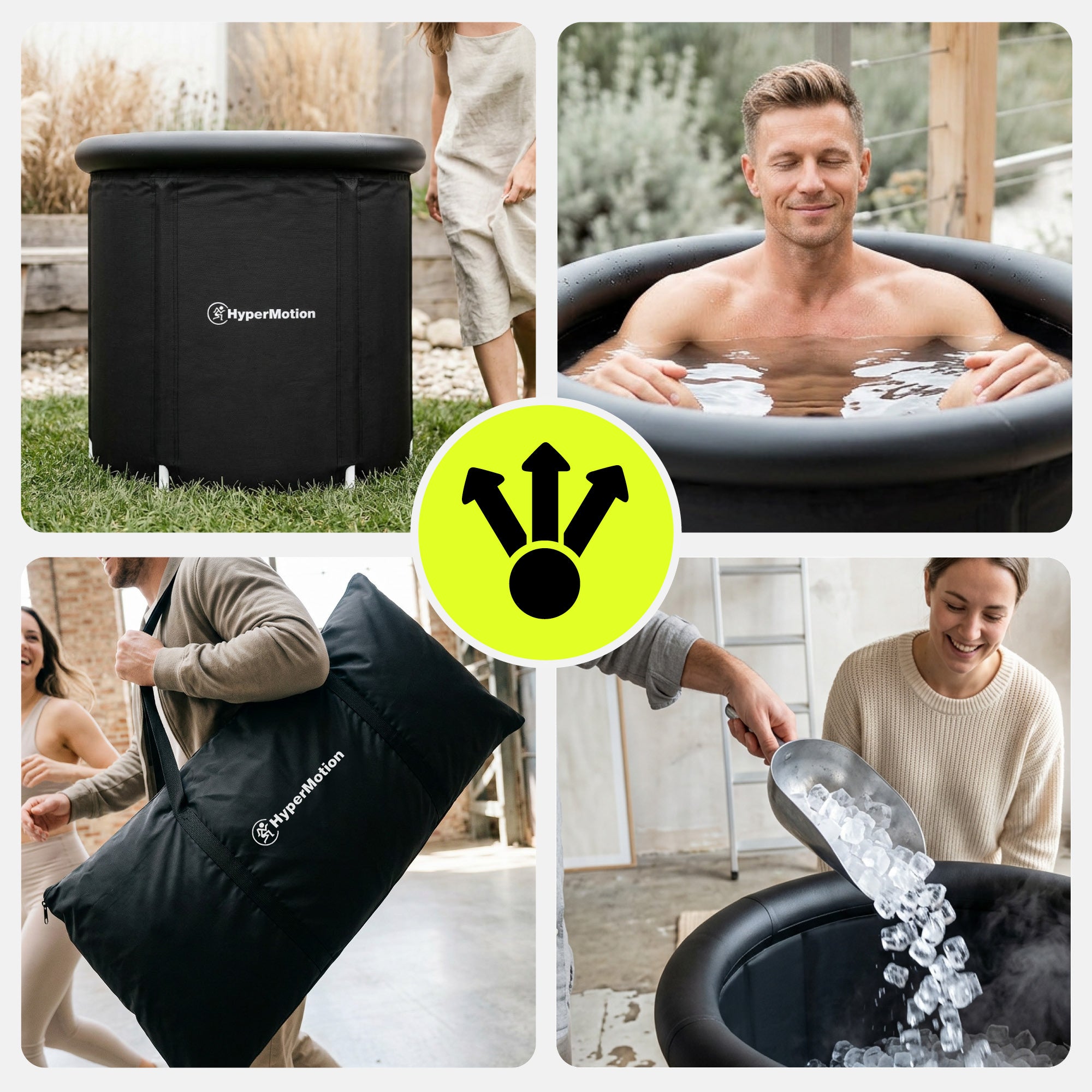 Folding walrus tub 330 L - HyperMotion Manufacturer code HYP131 COLDPLUNGE