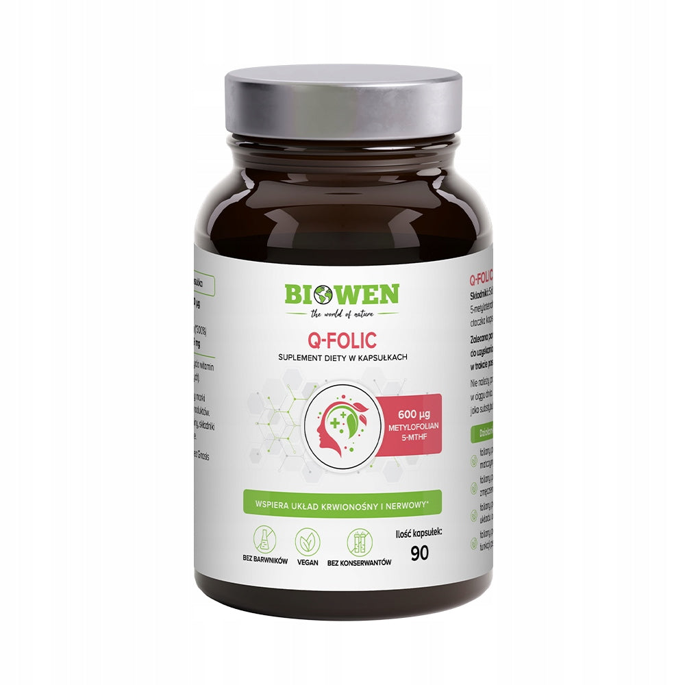 Folic acid Active 5-MTHF chicory inulin Biowen Q-Folic 90 capsules