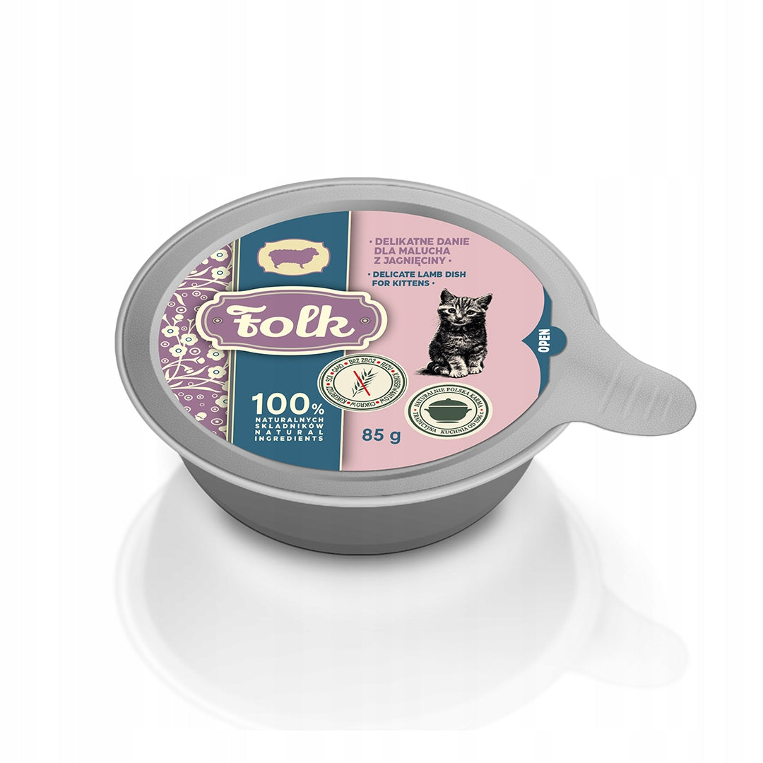 Folk Delicate dish for toddler wet cat food lamb 85 g