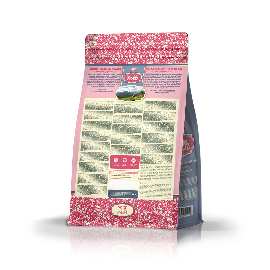 Folk Delicate meal for toddler cat food rabbit lamb 1,6 kg Brand Folk