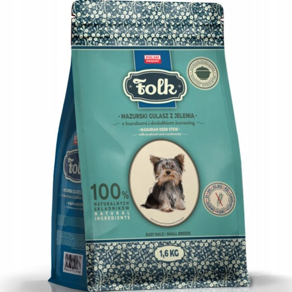 Folk Masurian Stew dry dog food small breed deer beetroot 1,6 kg