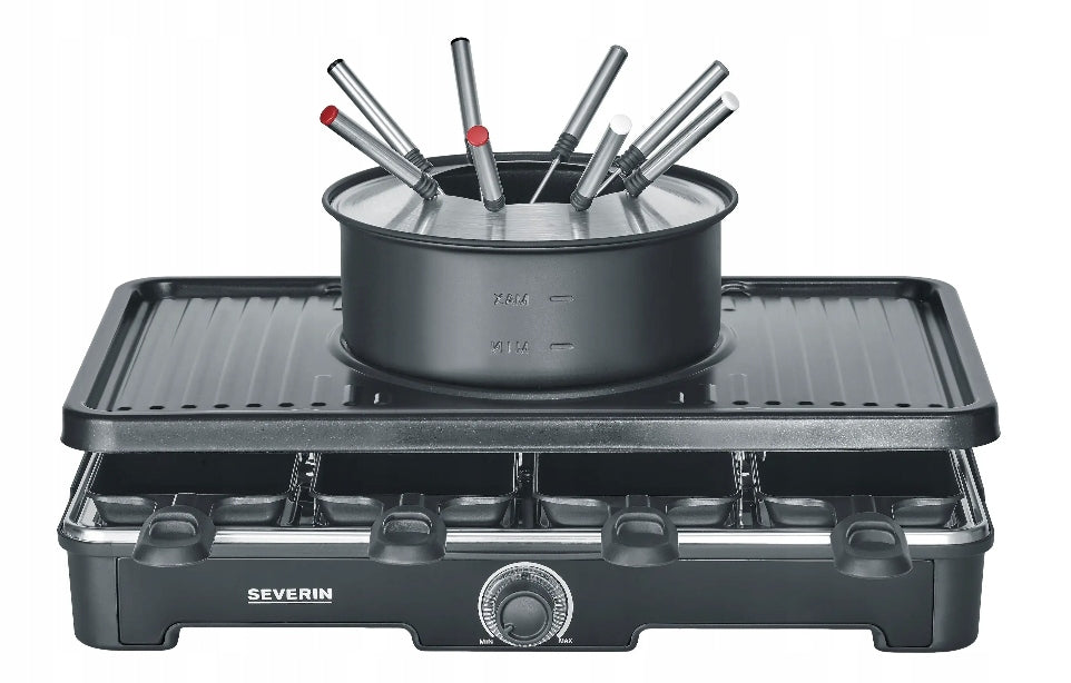 Fondue, raclette electric grill Severin RG 2347 black 1400 W Packaging status original