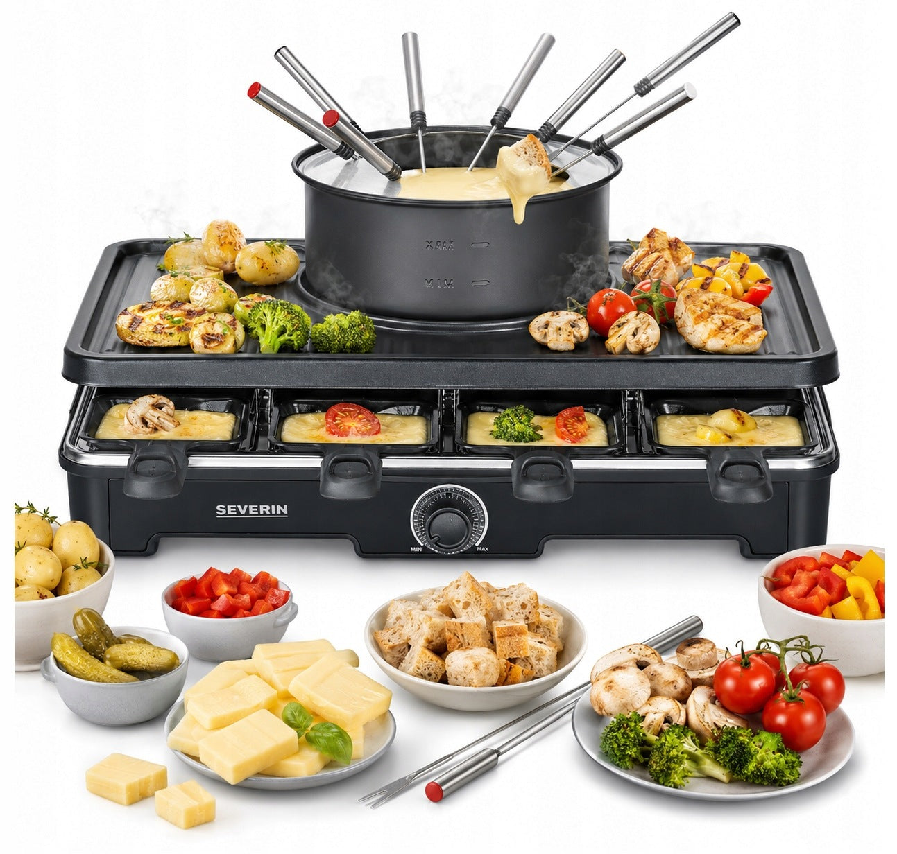Fondue, raclette electric grill Severin RG 2347 black 1400 W