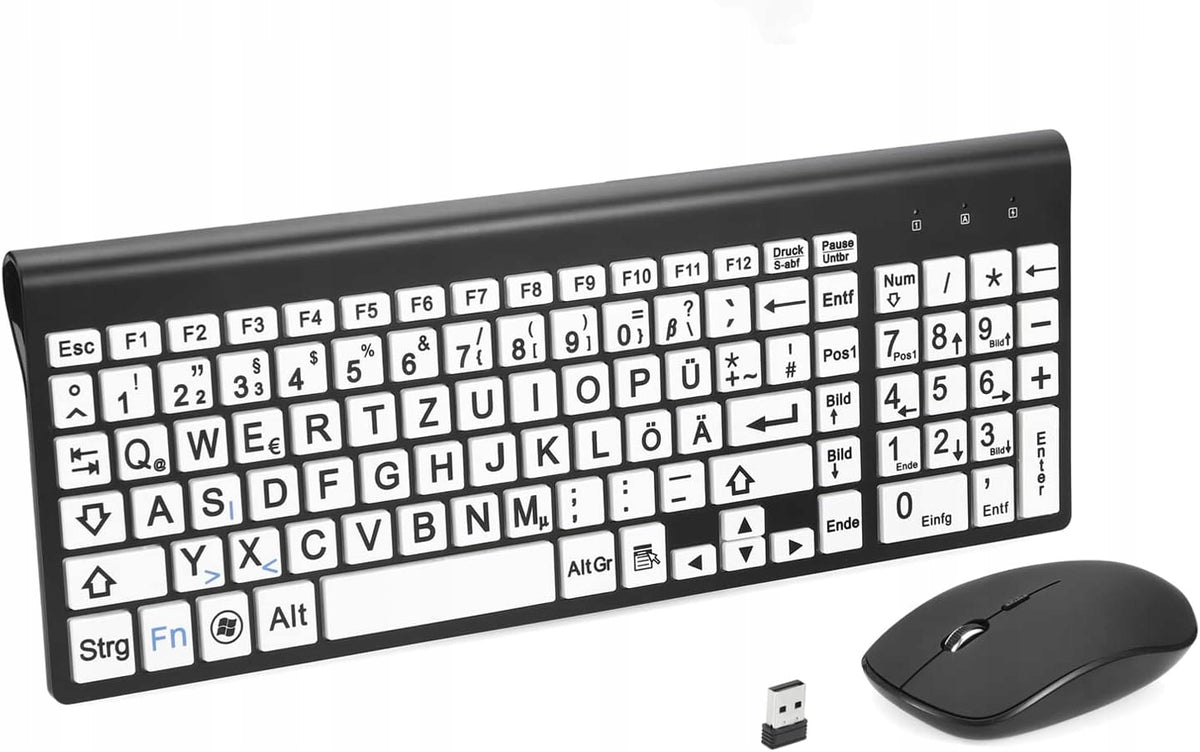 Fonicer Wireless Keyboard and Mouse 2,4 G VERY CAPITAL LETTERS