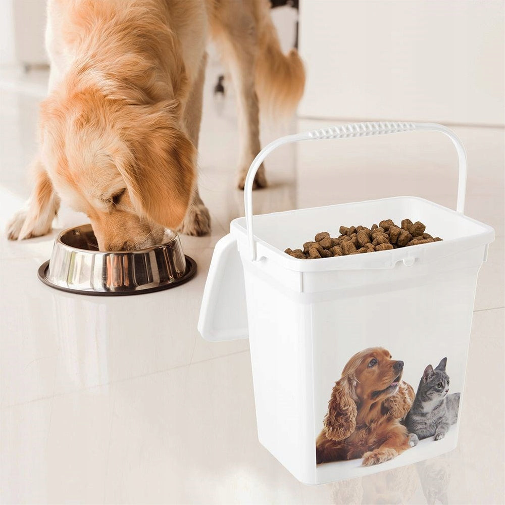 Food Container Treats for Animal Cat Dog Lockable with Lid 6L Packaging status original