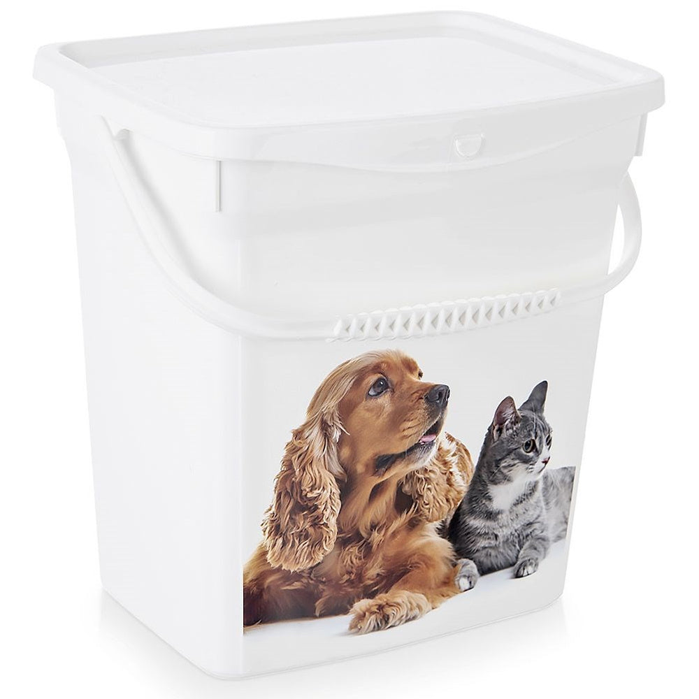 Food Container Treats for Animal Cat Dog Lockable with Lid 6L