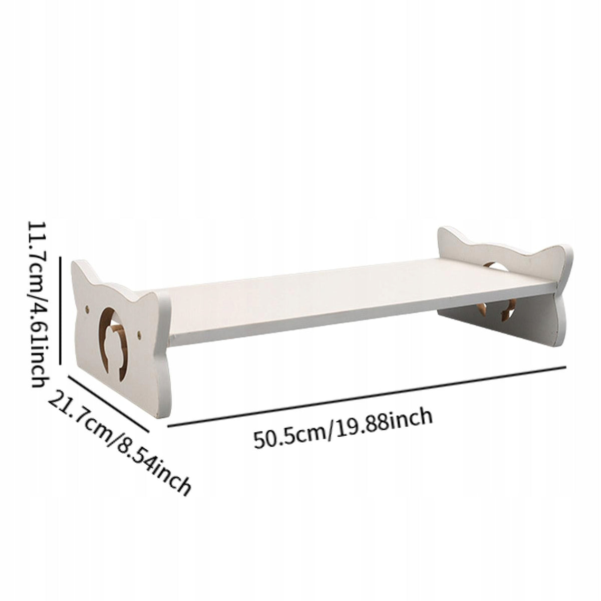 Food Dispenser Rack Wood Raised Pet Bowl Rack Pet Slow Feeder Stand white Packaging status original