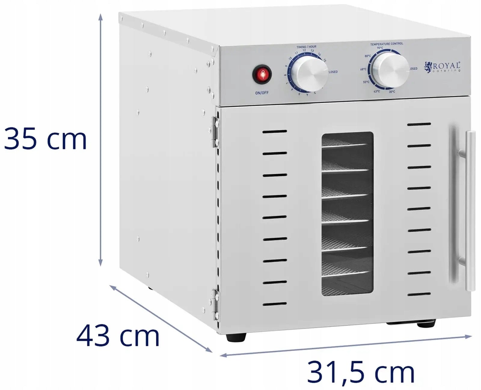 Food Dryer 800W 8 Grids ROYAL CATERING RCDA-800/23S 10012682 Packaging status original